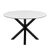 Heaven White Ceramic 4 Seater Round Dining Table with Star Legs - 119cm