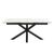 Heaven White Ceramic 6-8 Seater Extending Dining Table with Star Legs - 168cm-210cm