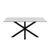 Heaven White Ceramic 6 Seater Dining Table with Star Legs - 160cm