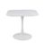 Malta White Ceramic 2 Seater Square Dining Table - 90cm