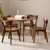 Roxby Walnut 4 Seater Round Dining Set