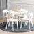 Roxby White 4 Seater Round Dining Set