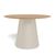 Soli Oak and Grey Metal 4 Seater Round Pedestal Dining Table - 120cm