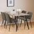 Wicklow Brown Ceramic Dining Set with 4 Brooke Taupe Fabric Dining Chair