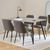 Wicklow Grey Ceramic Dining Set with 4 Brooke Taupe Fabric Dining Chair