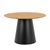 Soli Oak and Black Metal 4 Seater Round Pedestal Dining Table - 120cm