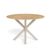 Heaven Oak and Glass 4 Seater Round Dining Table with Star Legs - 119cm