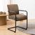 2 x Adele Light Brown Fabric Cantilever Dining Armchair