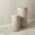 Dice Grey Marble Effect Round Pillar - Set of 2