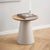 Soli Oak and Grey Metal Round Side Table