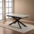 Irwine White Ceramic 6-8 Seater Extending Dining Table with Star Legs - 168cm-210cm