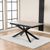 Irwine Grey Ceramic 6-8 Seater Extending Dining Table with Star Legs - 168cm-210cm