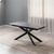 Irwine Black Ceramic 6-8 Seater Extending Dining Table with Star Legs - 168cm-210cm