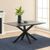 Heaven Black Ceramic 6-8 Seater Extending Dining Table with Star Legs - 168cm-210cm