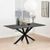 Heaven Black Ceramic 6 Seater Dining Table with Star Legs - 160cm