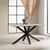 Heaven Grey Ceramic 4 Seater Dining Table with Star Legs - 135cm