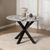Heaven Grey Ceramic 4 Seater Round Dining Table with Star Legs - 119cm