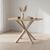 Heaven Oak and Glass 4 Seater Round Dining Table with Star Legs - 119cm