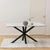 Heaven White Ceramic 6 Seater Dining Table with Star Legs - 160cm