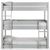 Trio Grey 3 Level Bunk Bed