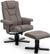 Malmo Grey Fabric Swivel Recliner Chair with Footstool