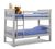 Barcelona Grey Slatted Kids Bunk Bed