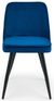 2 x Burgess Blue Fabric Dining Chair