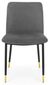 2 x Delaunay Grey Fabric Dining Chair
