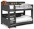 Domino Dark Grey Kids Bunk Bed