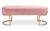 Harrogate Curved Pink Fabric Upholstered Bench
