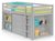 Roxy Grey Sleepstation with Bookcase