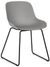 2 x Rocco Light Grey Plastic Dining Chairs