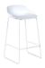 2 x Rocco White Plastic Barstool