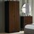 Alba Black and Walnut 2 Door Wardrobe