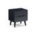 Alicia Black 2 Drawer Bedside Cabinet