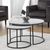 Bellini White Marble Effect Nest of 2 Round Coffee Tables