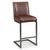 2 x Brooklyn Brown Faux Leather Barstool with Back