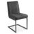 2 x Brooklyn Charcoal Grey Suede Fabric Cantilever Dining Chair