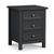 Maine Black 3 Drawer Bedside Cabinet