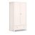 Maine White 2 Door 1 Drawer Double Wardrobe