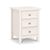 Maine White 3 Drawer Bedside Cabinet