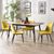 Findlay Walnut 4-6 Seater Dining Set with Delaunay Yellow Chairs - 4/6 Chairs Option Available