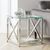 Miami Glass and Chrome Square Lamp Table