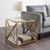 Miami Glass and Gold Square Lamp Table