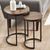 Tribeca Walnut Round Nest of 2 Tables