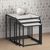Tribeca White Marble Nest of 3 Tables