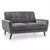 Monza Grey Fabric 2 Seater Sofa