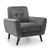 Monza Grey Fabric Armchair
