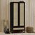 Padstow Black and Rattan 2 Door 1 Drawer Double Wardrobe