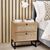 Padstow Oak and Rattan 2 Drawer Bedside Cabinet